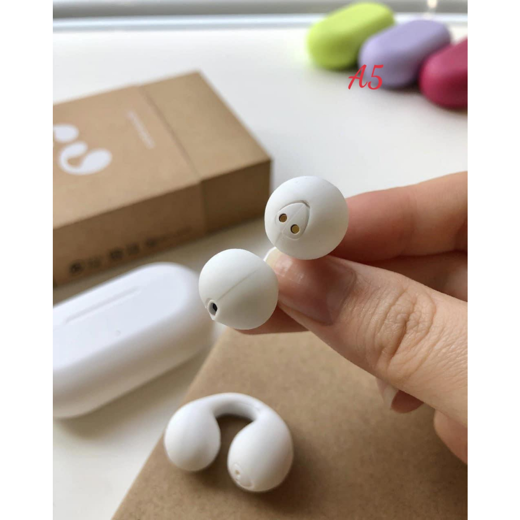 Tai Nghe Bluetooth Truyền Âm Qua Xương Tai Nghe Kẹp Vành Tai Có Mic
