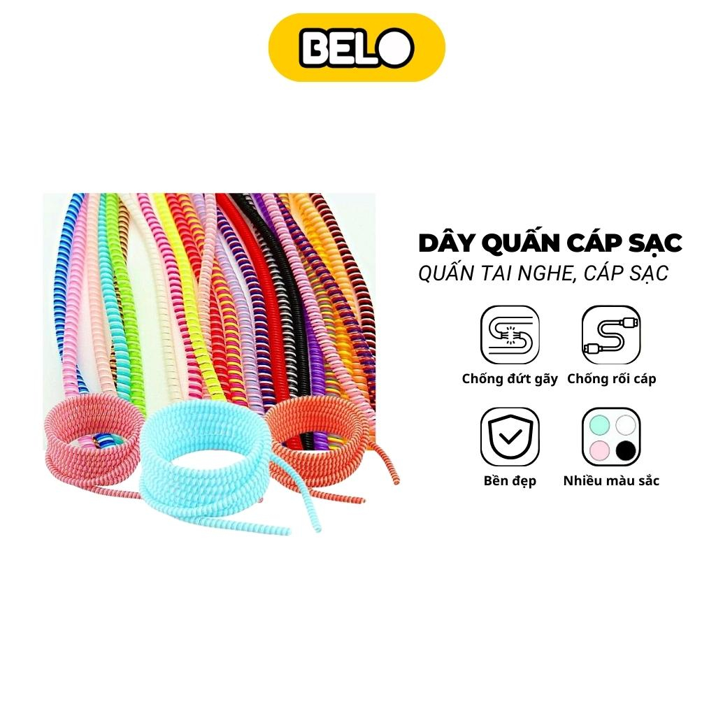 Dây quấn bảo vệ cáp sạc , tai nghe 10 màu chống đứt gãy vỏ ốp i12 pro - Belo