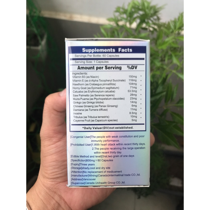 Vimax 60 Viên Uy Tín Trên Toàn Thế Giới - Thực Phẩm Bổ Sung Tăng Cường Sinh Lý, Tăng Kích Thước Dương Vật Cho Nam