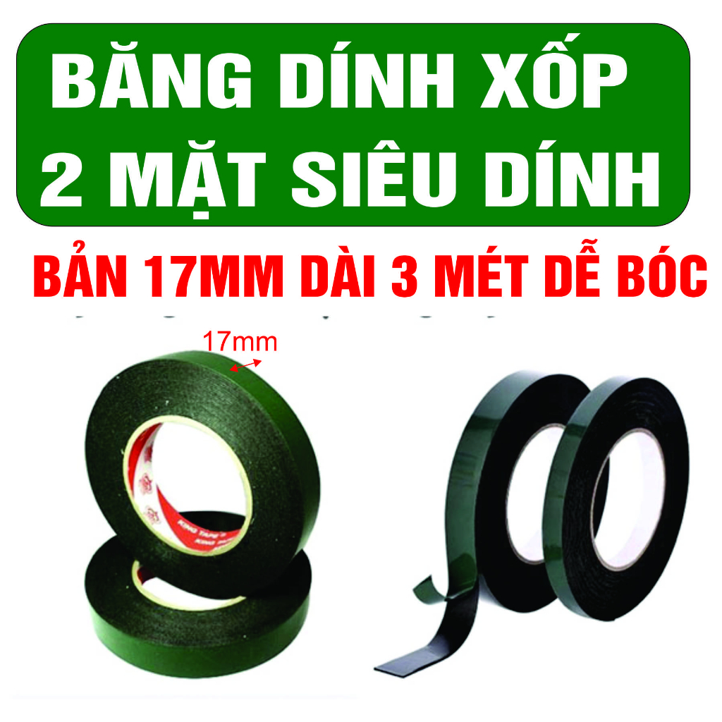 BĂNG DÍNH XỐP 2 MẶT SIÊU DÍNH