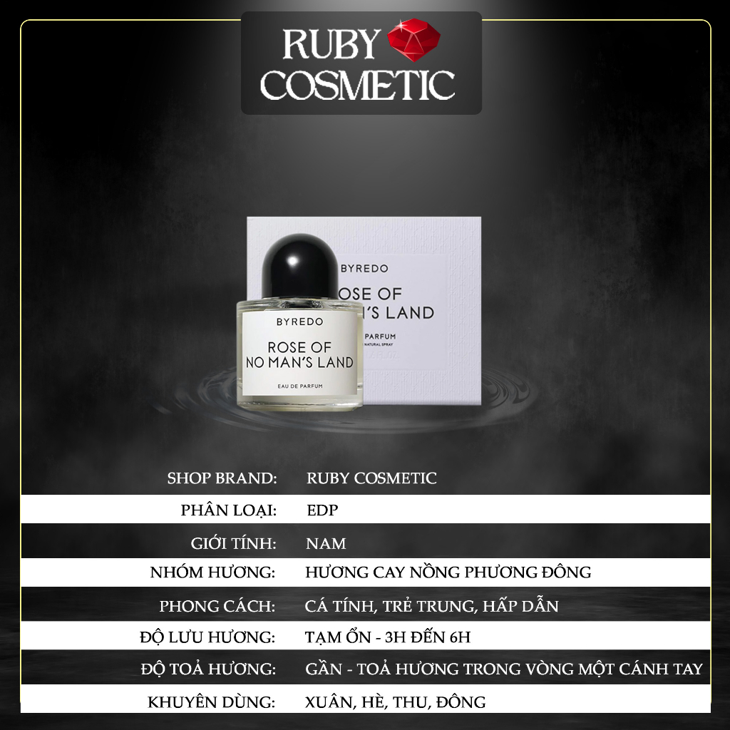 Nước Hoa Nữ Byredo Rose Of No Man's Land Nàng Thơ Trong Trắng Kiêu Kì Thanh Thoát - RubyCosmetic