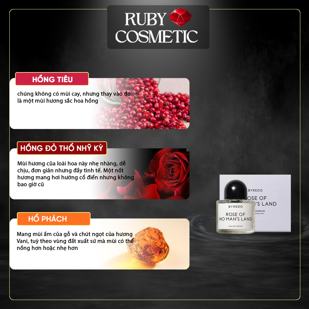 Nước Hoa Nữ Byredo Rose Of No Man's Land Nàng Thơ Trong Trắng Kiêu Kì Thanh Thoát - RubyCosmetic