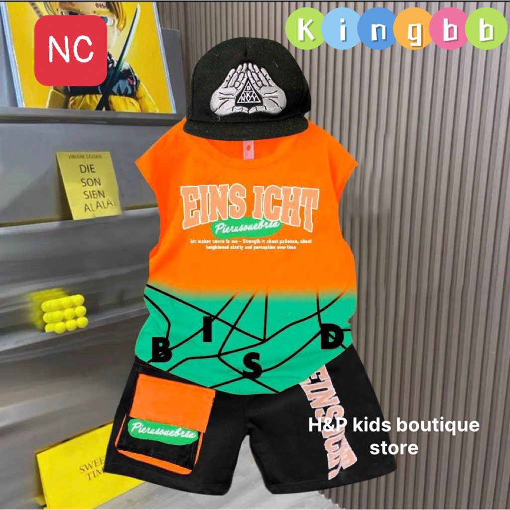 SALE_Bộ cotton phốí màu có túi thật, cực xịn xò cho bé 20-35kg_thoitrangbeyeu J&B kids