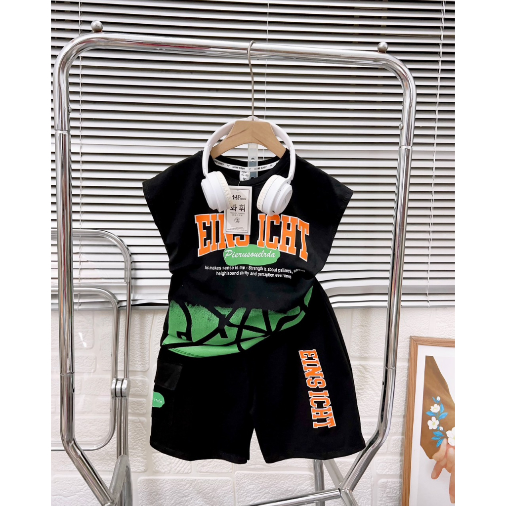 SALE_Bộ cotton phốí màu có túi thật, cực xịn xò cho bé 20-35kg_thoitrangbeyeu J&B kids