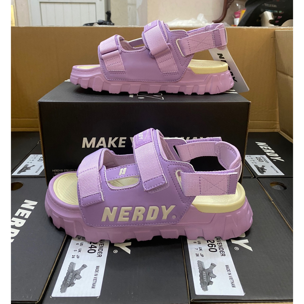 NERDY - Sandals unisex Double Strap Breadsole, đế cao 4cm, thiết kế cá tính, năng động, lên đồ cực chất.