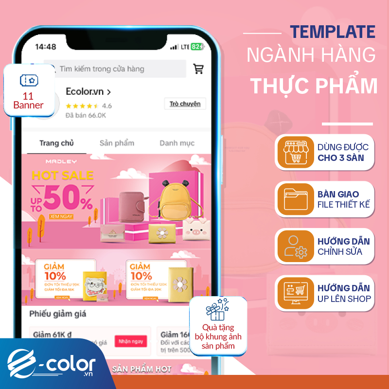 [Ecolor] Template trang trí gian hàng - ngành hàng Phụ Kiện Thời Trang - 10 Banner - ECL-TTS28