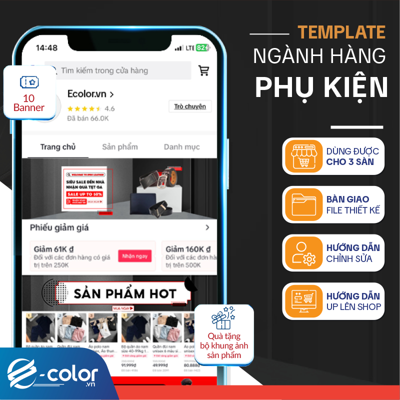 [Ecolor] Template trang trí gian hàng - ngành hàng Phụ Kiện Thời Trang - 10 Banner - ECL-TTS30