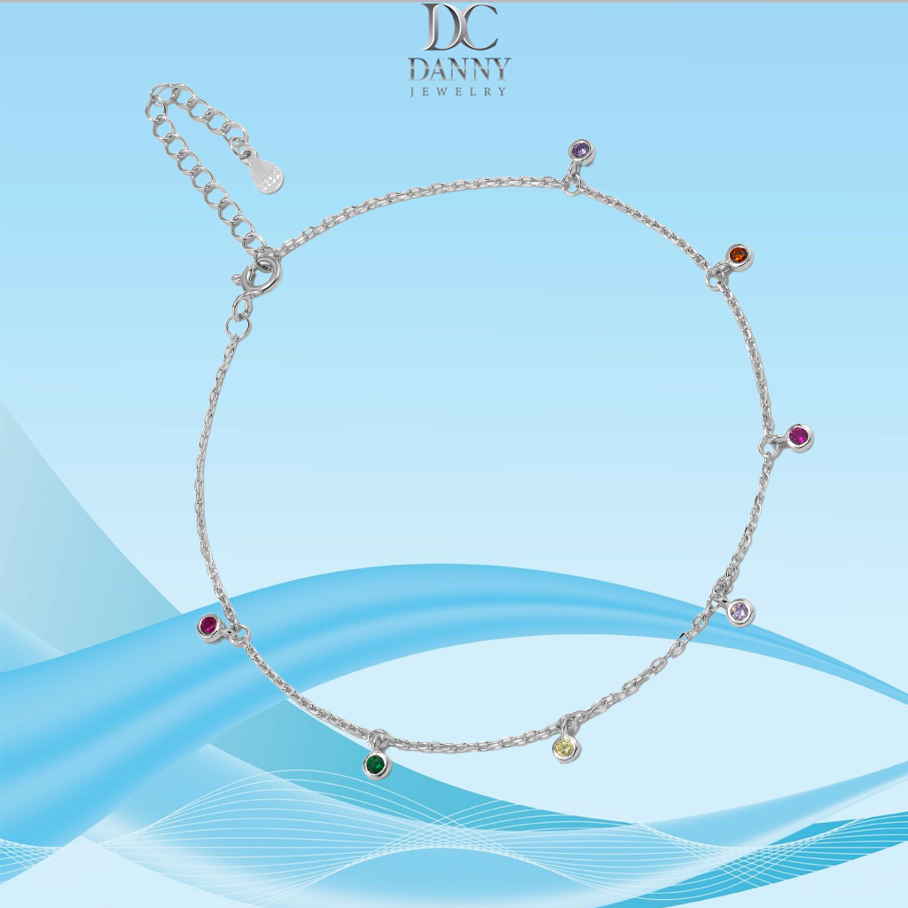 Lắc Tay Danny Jewelry Bạc 925 Xi Rhodium Phụ Kiện Đá Nhiều Màu LACY433/LACY290
