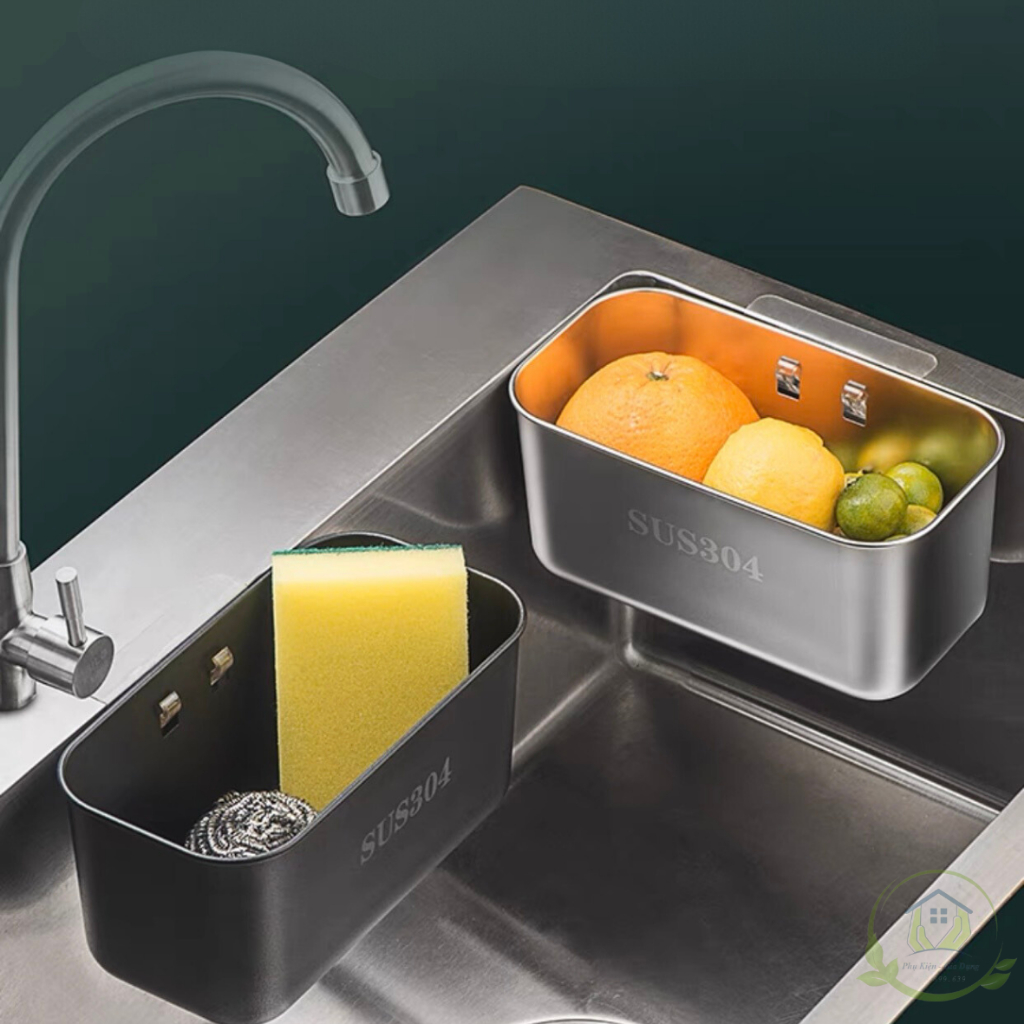 Khay rổ lọc rác bồn rửa chén bát Inox 304 chống hoen gỉ, khay lọc đa năng