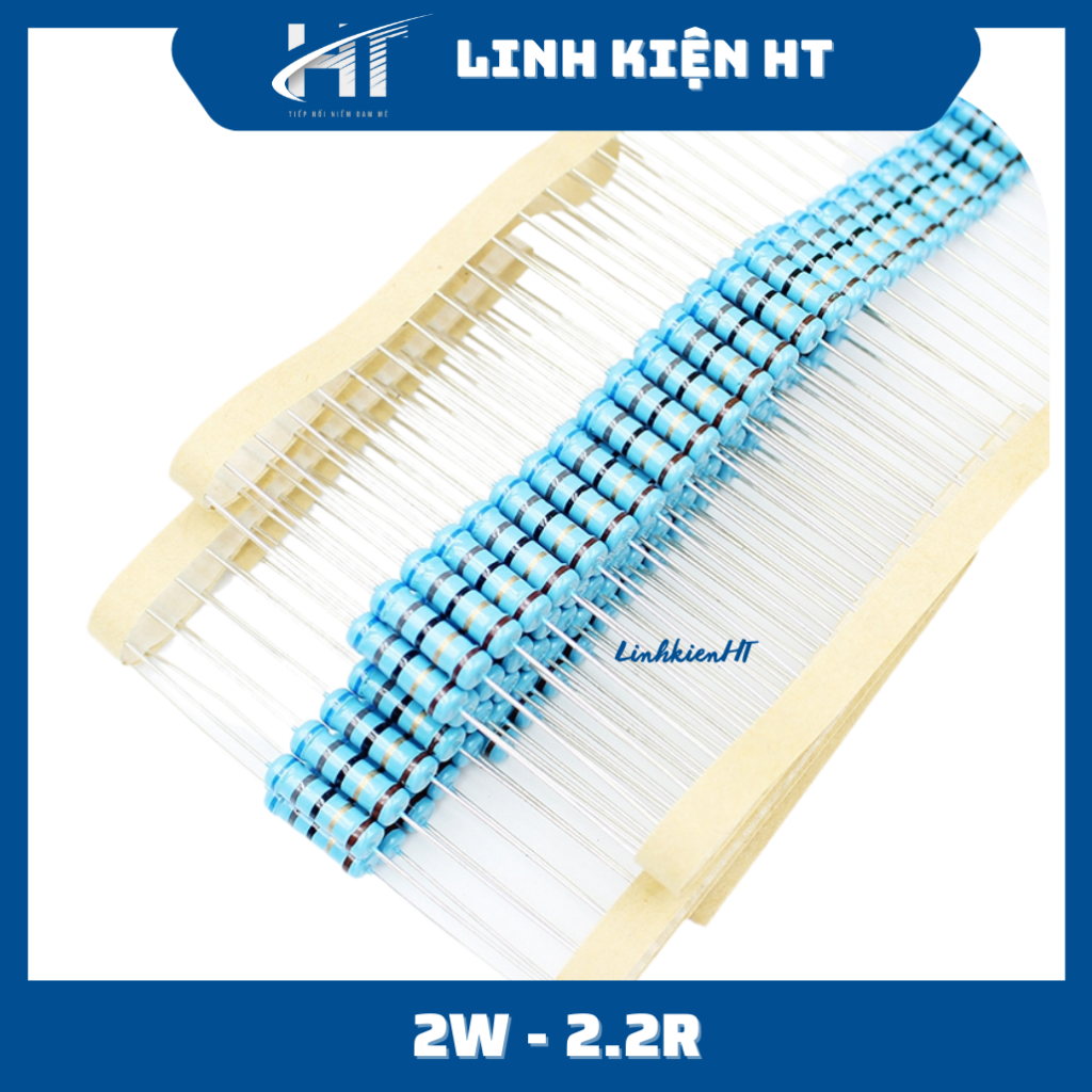 Điện trở 2W 2.2R - 220K 1% chân đồng túi 10 con - Linh kiện HT