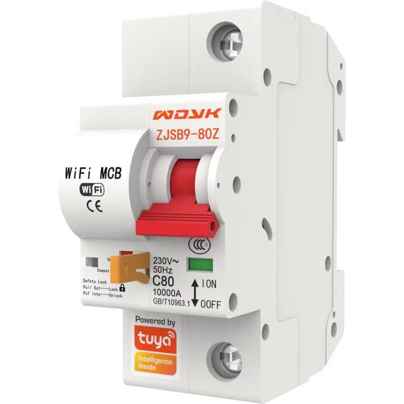 Aptomat thông minh Wifi Tuya 1P