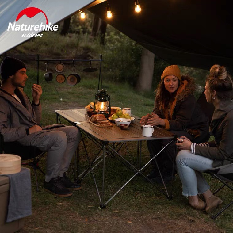 Bàn ghế nhôm gấp gọn dã ngoại camping giả vân gỗ siêu tiện lợi, bàn ghế picnic siêu tiện dụng, dụng cụ cắm trại | BigBuy360 - bigbuy360.vn