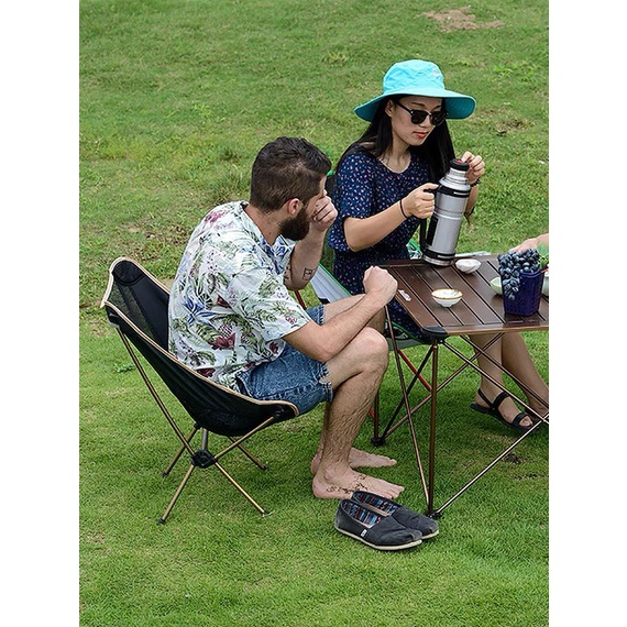 Bàn ghế nhôm gấp gọn dã ngoại camping giả vân gỗ siêu tiện lợi, bàn ghế picnic siêu tiện dụng, dụng cụ cắm trại | BigBuy360 - bigbuy360.vn
