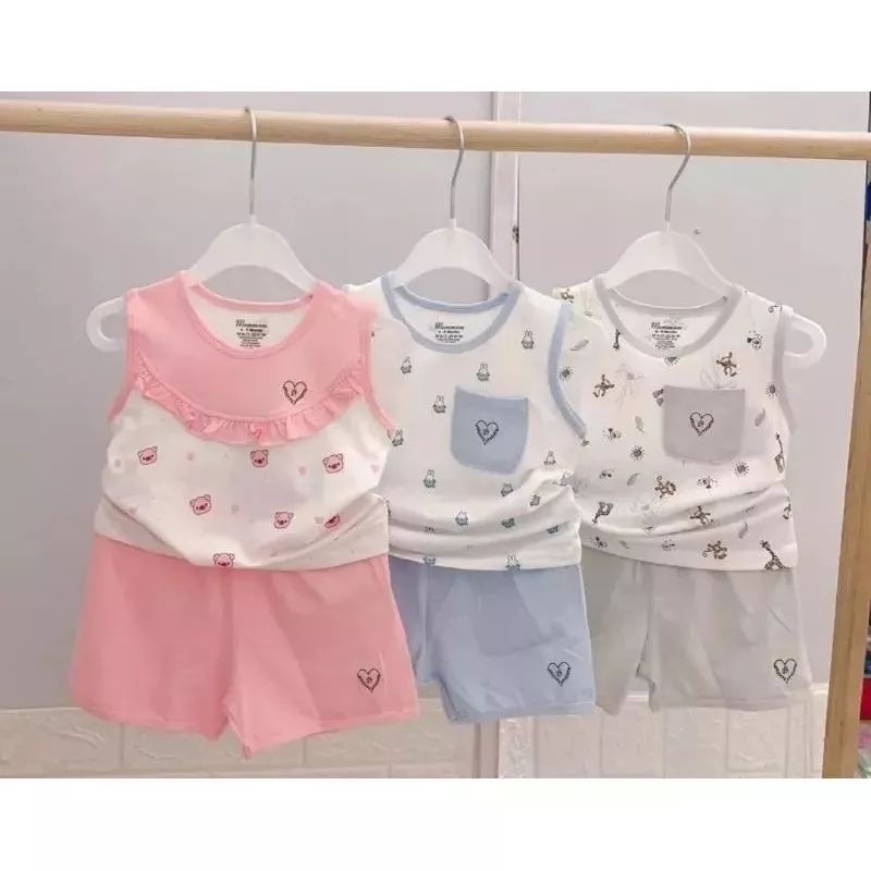Bộ sát nách Mommom  đủ size 9M - 4Y