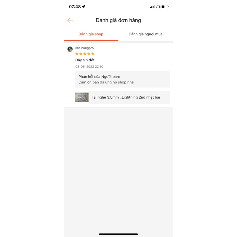 Tai nghe jack 3.5 và chân dẹt zin chính hãng