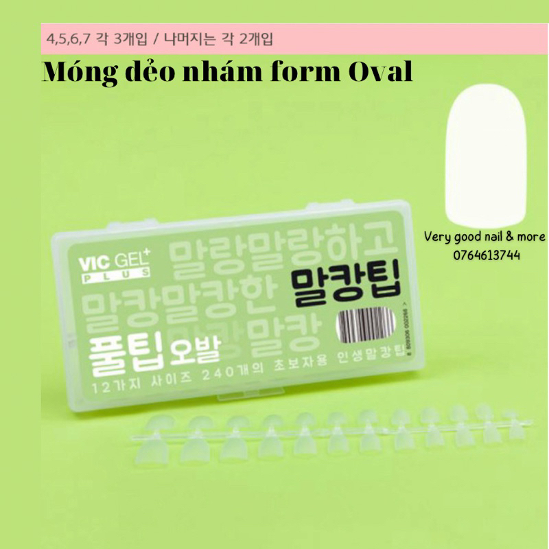 Vic gel - Móng úp nhựa dẻo  form OVAL