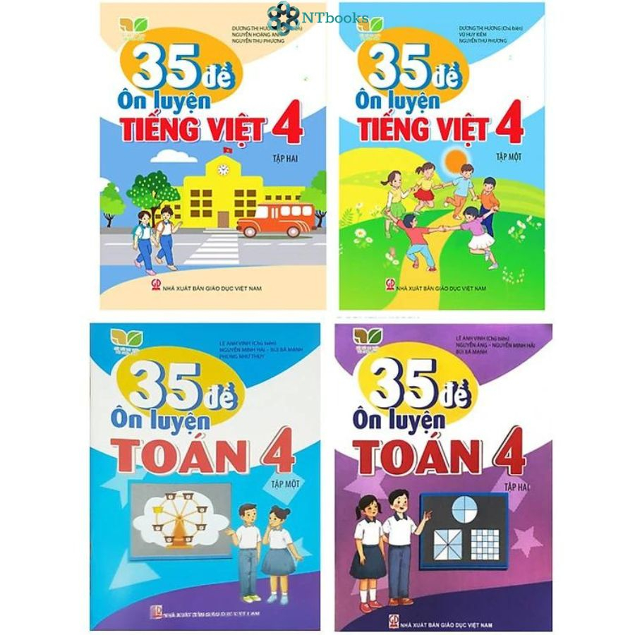 Combo 2 cuốn sách 35 đề ôn luyện Tiếng Việt 4 Kết Nối Trí Thức (GD)