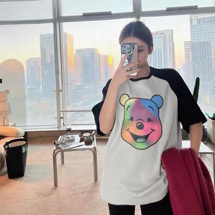 Set áo gia đình Hokiha Kid hình mặt gấu sắc màu chất cotton mềm mịn, co giãn 4 chiều đi du lịch TE339