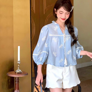 Áo bbd voan thêu hoa 61917 CHERRY COCO