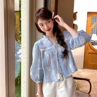 Áo bbd voan thêu hoa 61917 CHERRY COCO