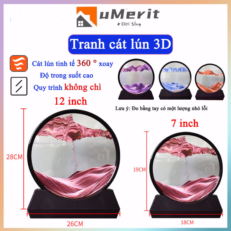 Tranh cát chảy chuyển động 3D nghệ thuật, decor trang trí nhà, bàn làm việc，Tranh cát chuyển động 3D nghệ thuật làm quà tặng