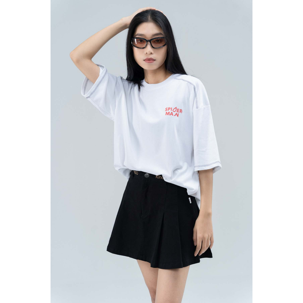 Chân Váy BOO Chất Khaki Mini Skirt Thêu MF Cool Entry