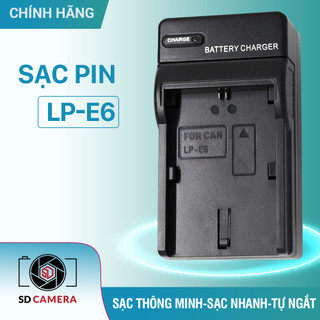 Sạc Pin Canon LP-E6 Canon EOS Canon 60D 70D 80D 90D 6D 6D Mark II 5D mark II 5D Mark III  Sạc nhanh E6 có LED báo đầy