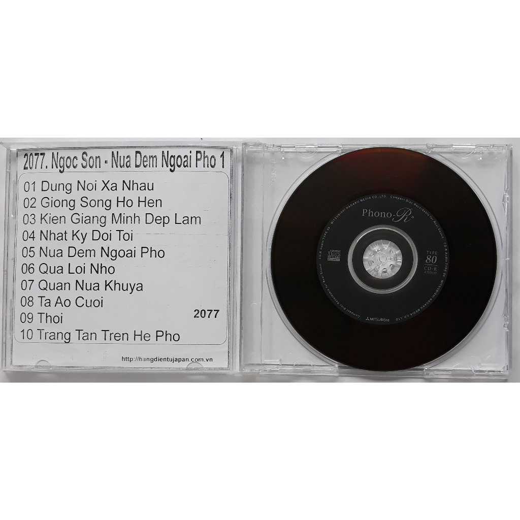 Đĩa CD 2077. NGOC SON -NUA DEM NGOAI PHO 1 chất lượng cao0