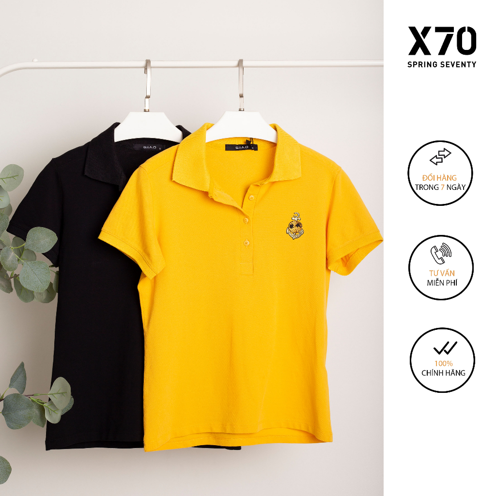 Áo Thun Nữ Polo Cổ Điển Họa Tiết Ngực Trái Áo - 00470010