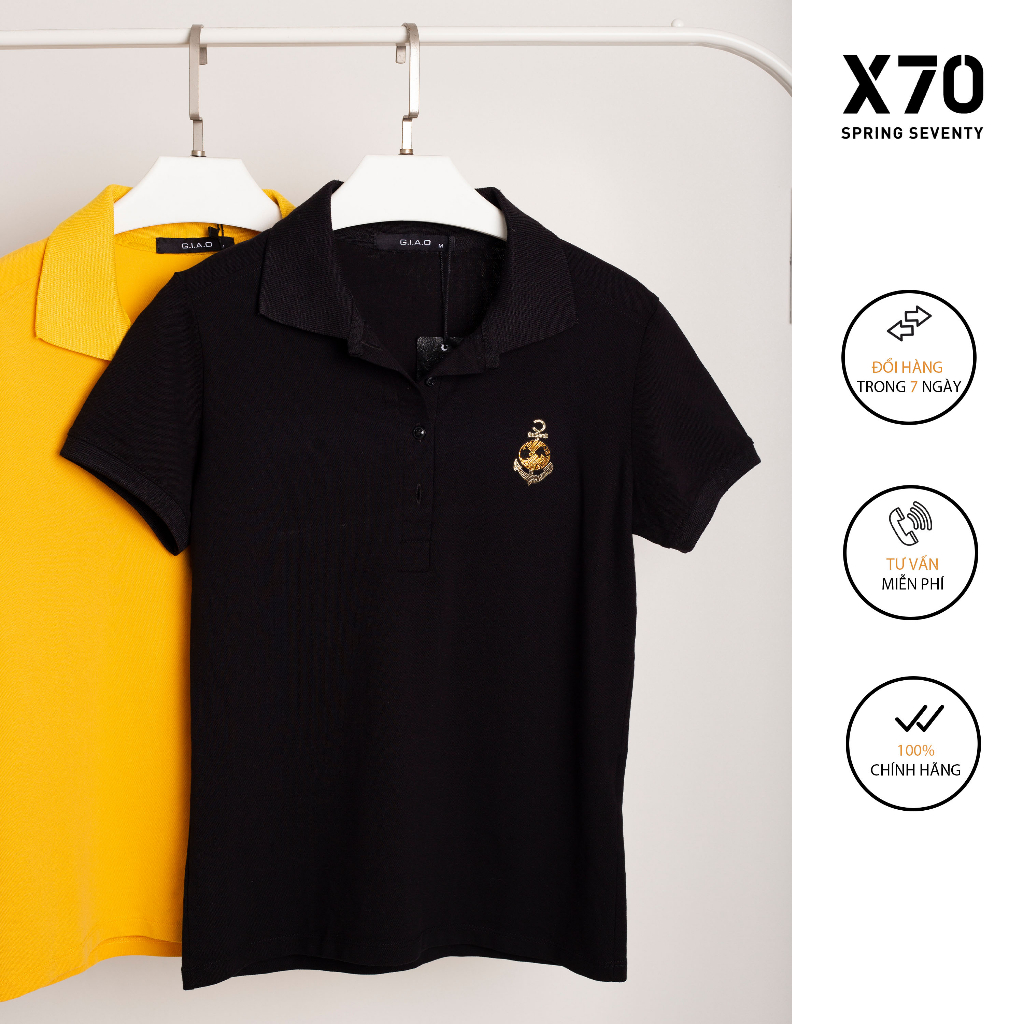 Áo Thun Nữ Polo Cổ Điển Họa Tiết Ngực Trái Áo - 00470010