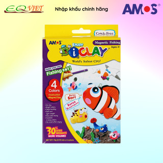 Đất nặn trang trí nhập khẩu Hàn Quốc AMOS Iclay Hộp 4 màu IC15P4MF