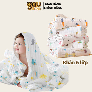 Khăn tắm cho bé sơ sinh GAUINFA vải muslin mẫu mới 2023
