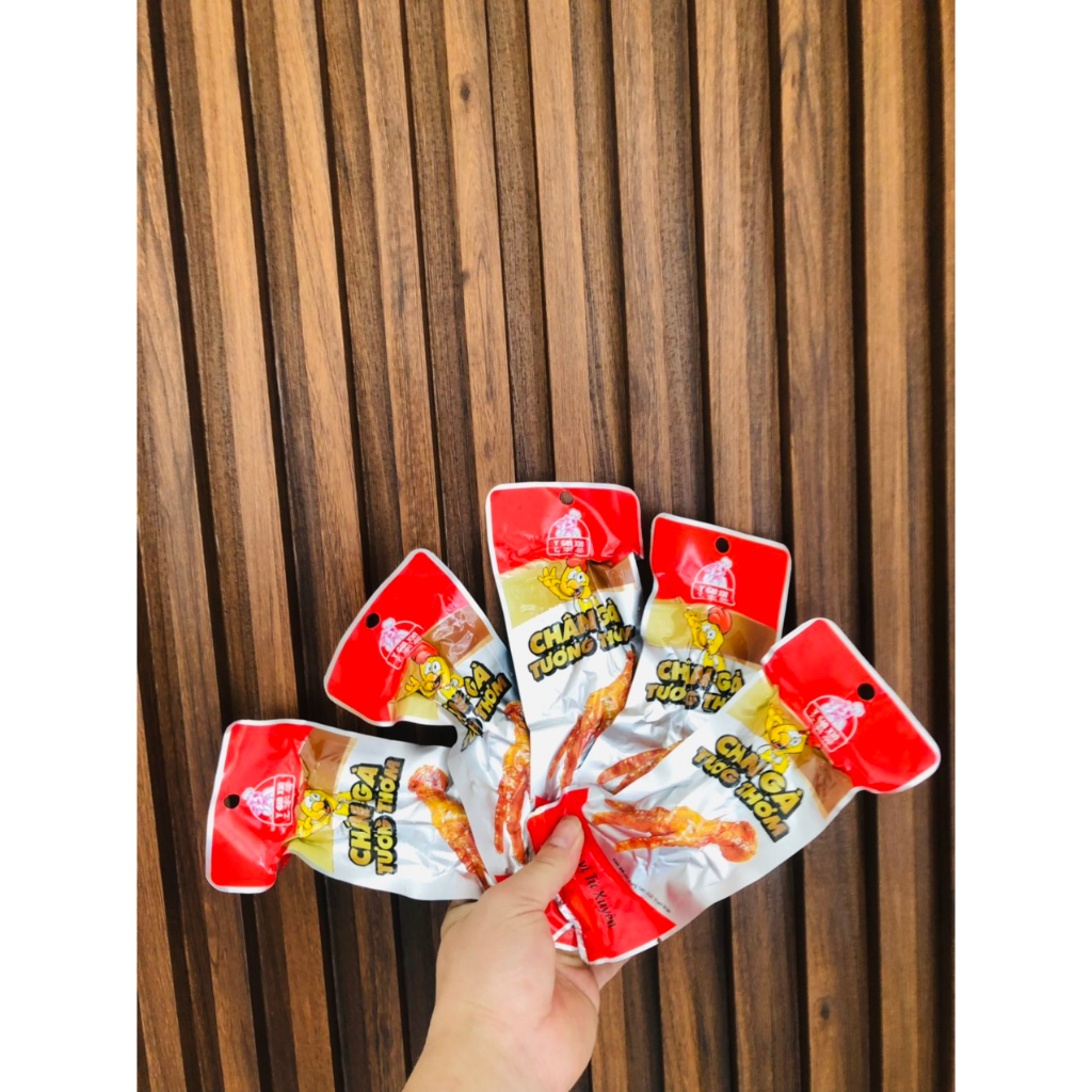 Ăn Thả Ga 1 Bịch 50 Chân Gà Tương Thơm Tùy Chọn Vàng Đỏ - HULA FOOD