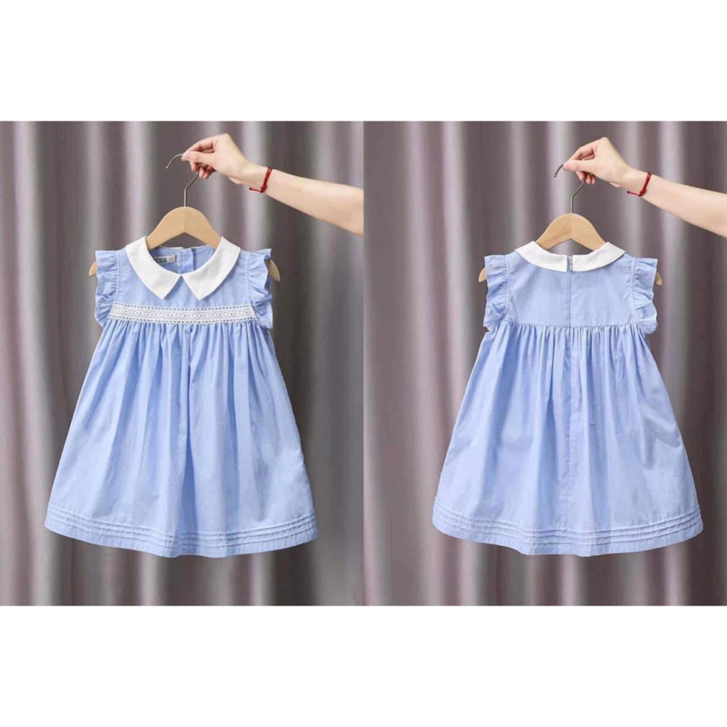 Đầm Váy Bé Gái Tiểu Thư Cho Bé Từ 12-31kg- Váy Bé Gái Công Chúa Có Cổ Sát Nách Cho Bé 3,4,5,6,7 Tuổi - Bera Dress