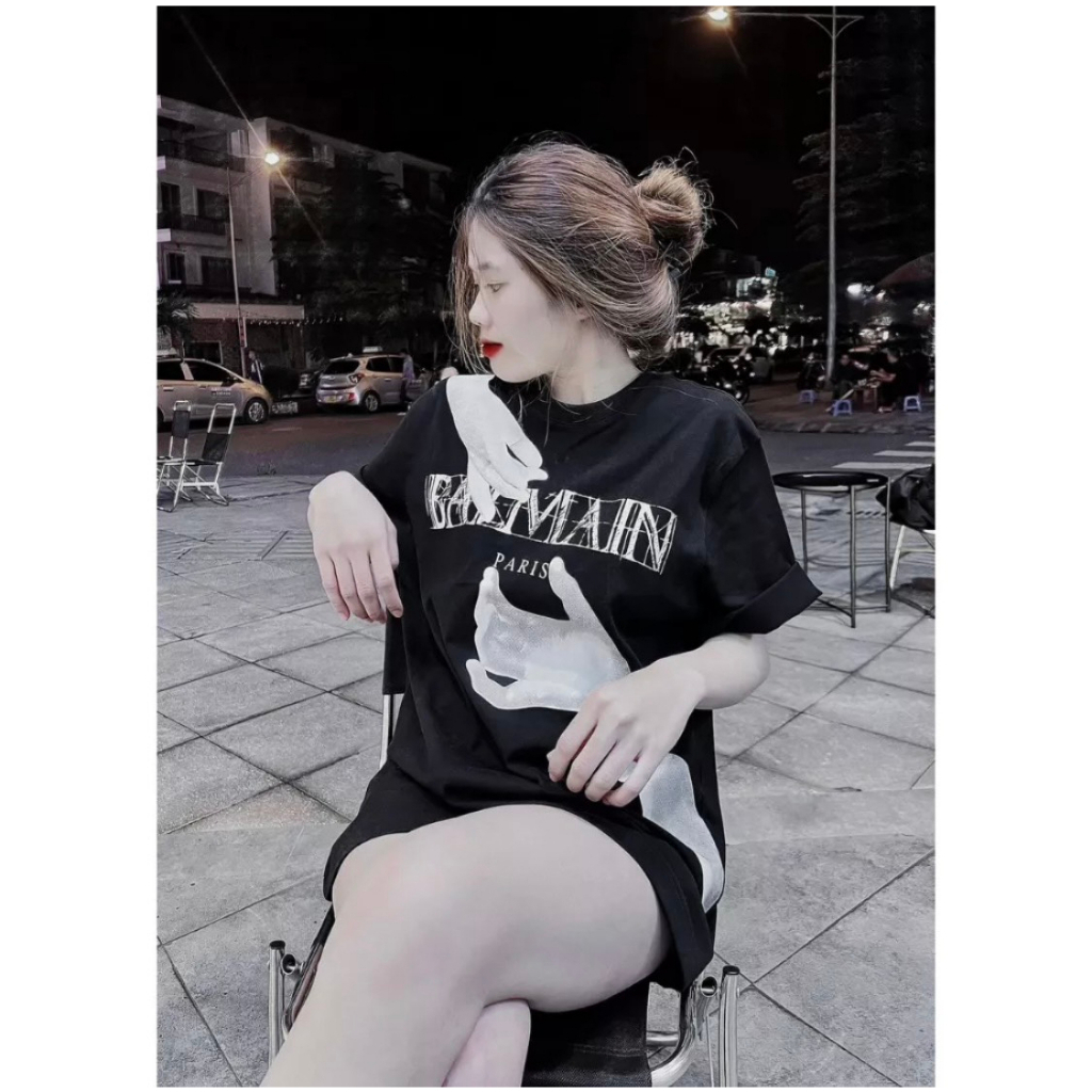 Áo Phông Nam Nữ BALMAN Hình In Đôi Bàn Tay Chuyển Nhiệt Cực Đẹp -Áo Thun Nam Nữ Đôi Bàn Tay - From Dáng Unisex