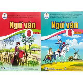 Sách - Combo Ngữ Văn lớp 8 Sách Giáo Khoa 2 Tập Kèm Bao Sách và Nhãn Vở - Cánh Diều