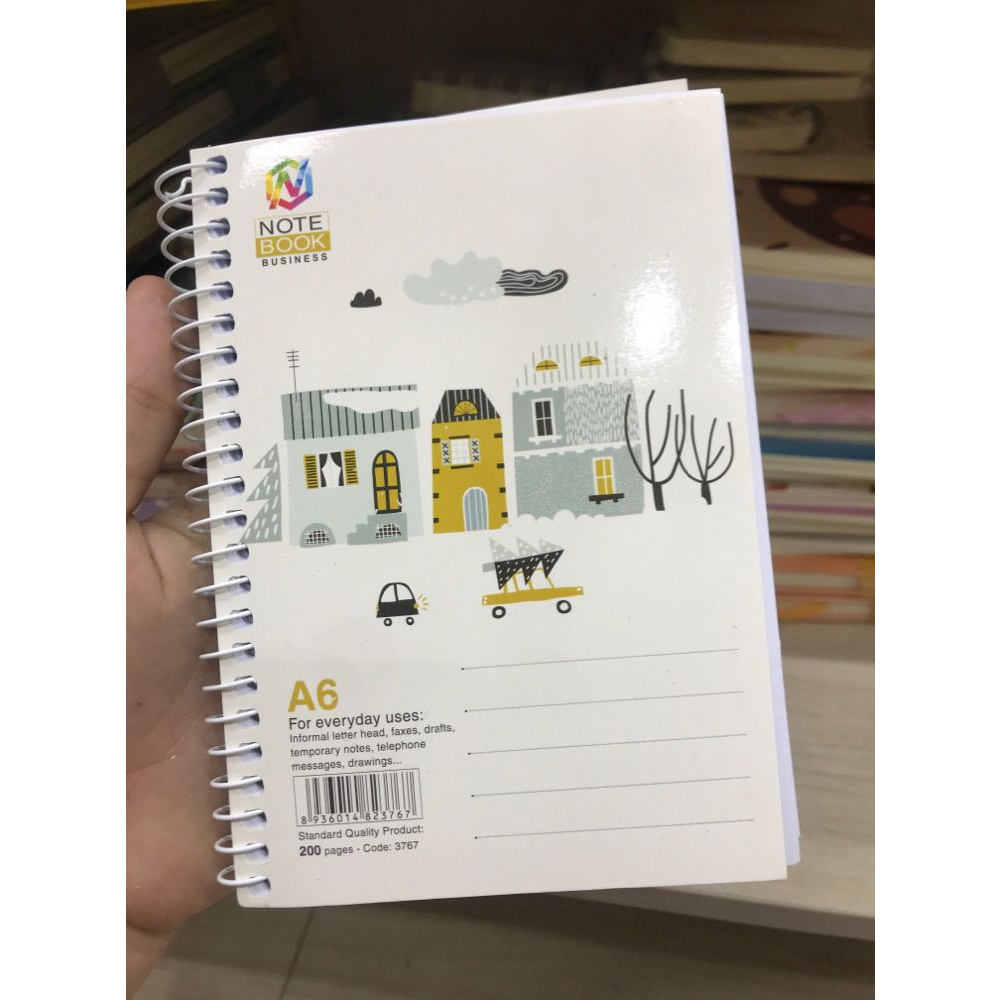 Sổ bìa mềm Hải Tiến Gáy lò xo A4/A6 200 trang