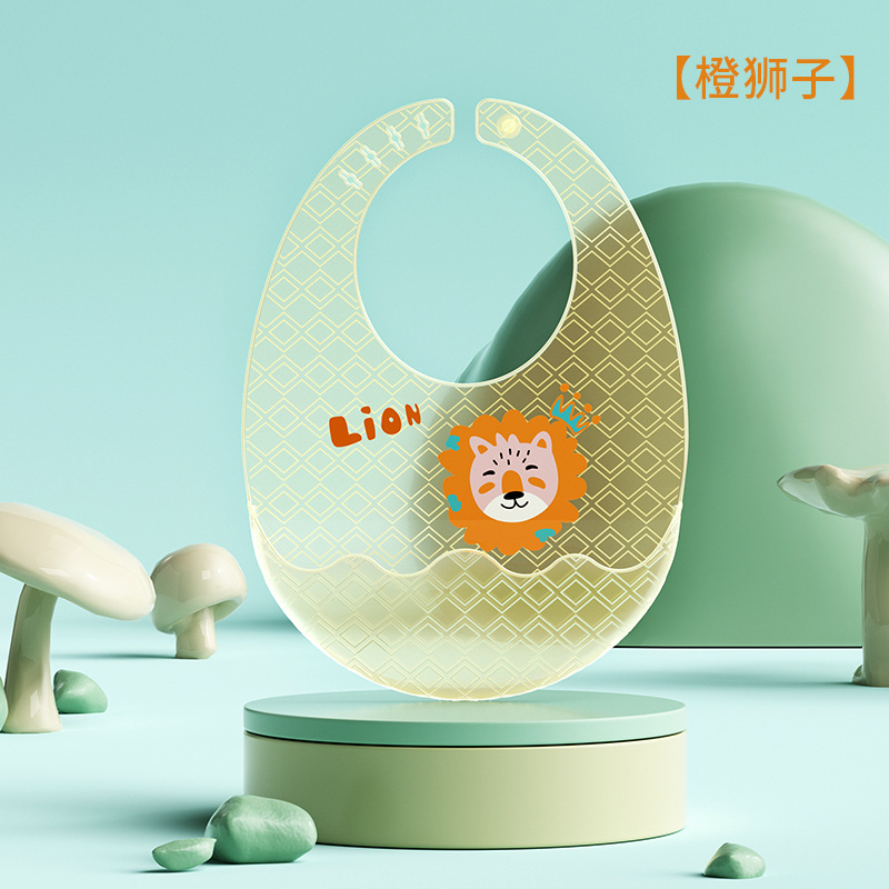 Yếm Ăn Dặm Silicon Siêu Mềm Có Máng Cho Bé Ăn Ngon