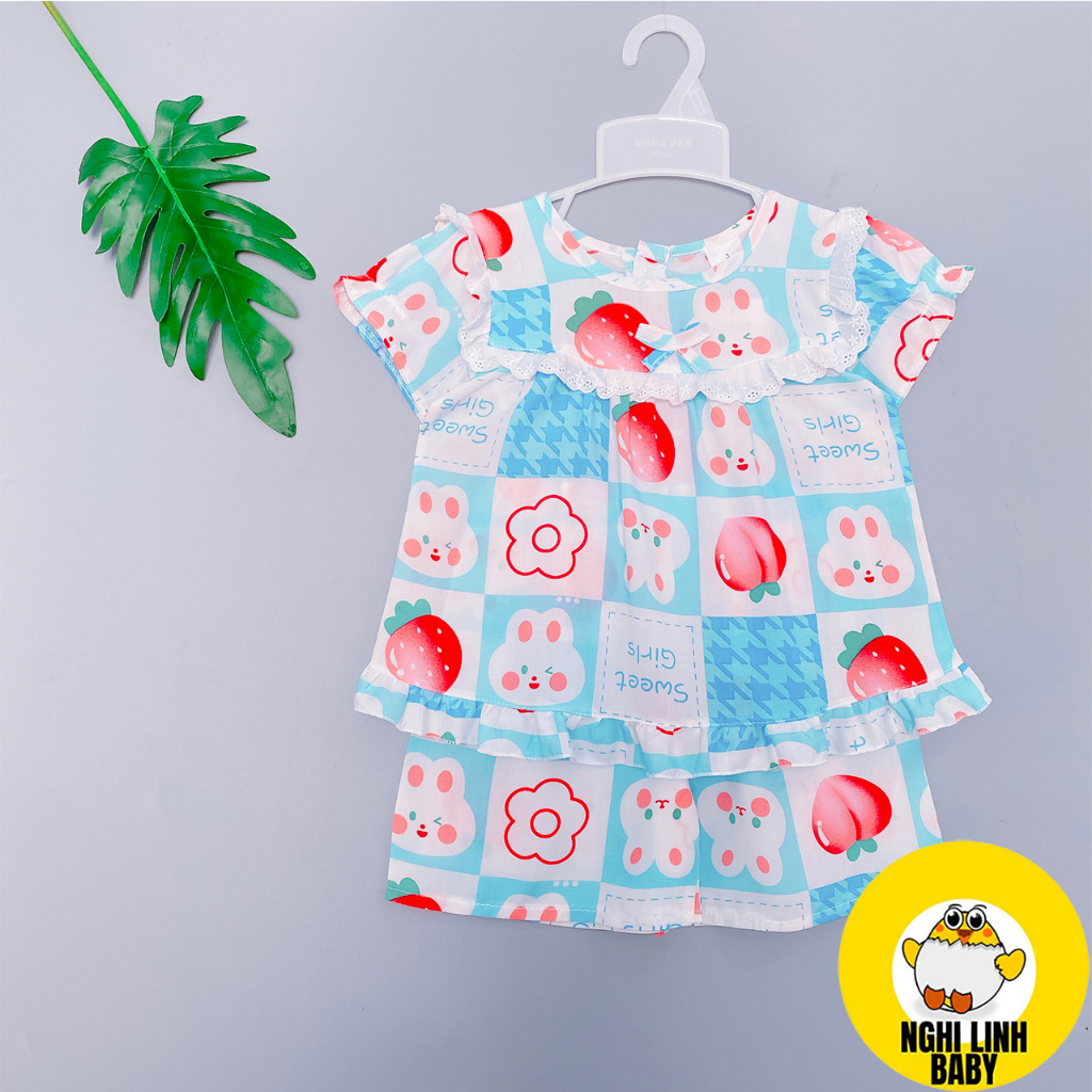 Bộ quần áo bé gái, đồ tole/tone bé gái mùa hè có size từ 8kg đến 32kg - Nghi Linh Baby