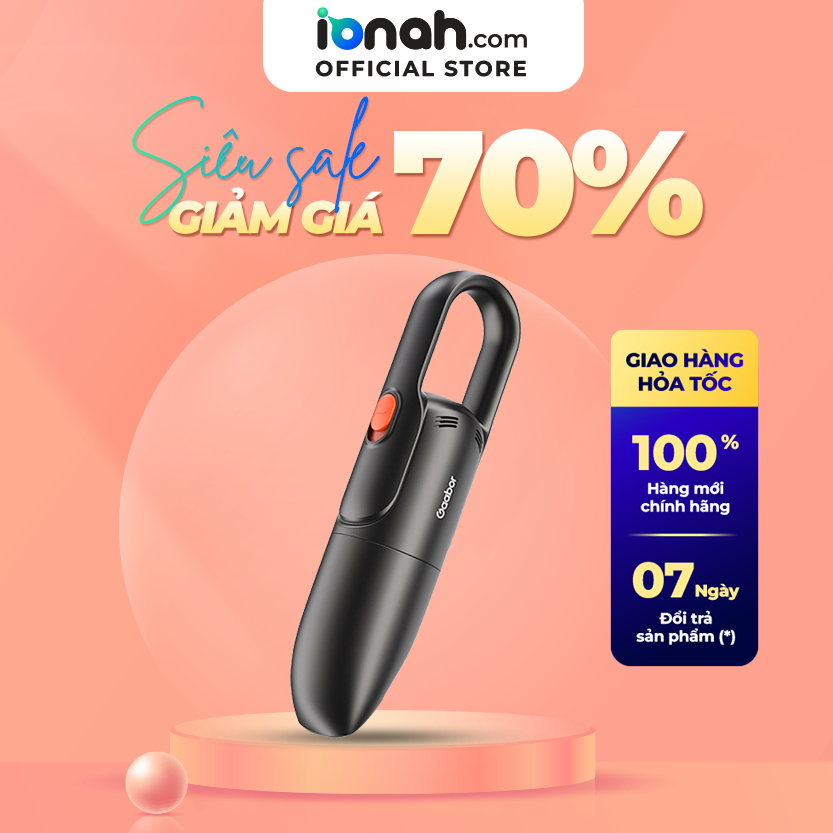 Máy hút bụi ô tô cầm tay GAABOR GVCC-M4A2 màu đen lực hút mạnh 4500pa dây nguồn dài 4.5m - Hàng chính hãng