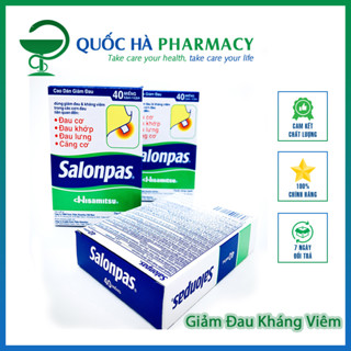 Cao dán Salonpas giảm đau kháng viêm 40 miếng(4*10 miếng) - Quốc Hà Pharmacy
