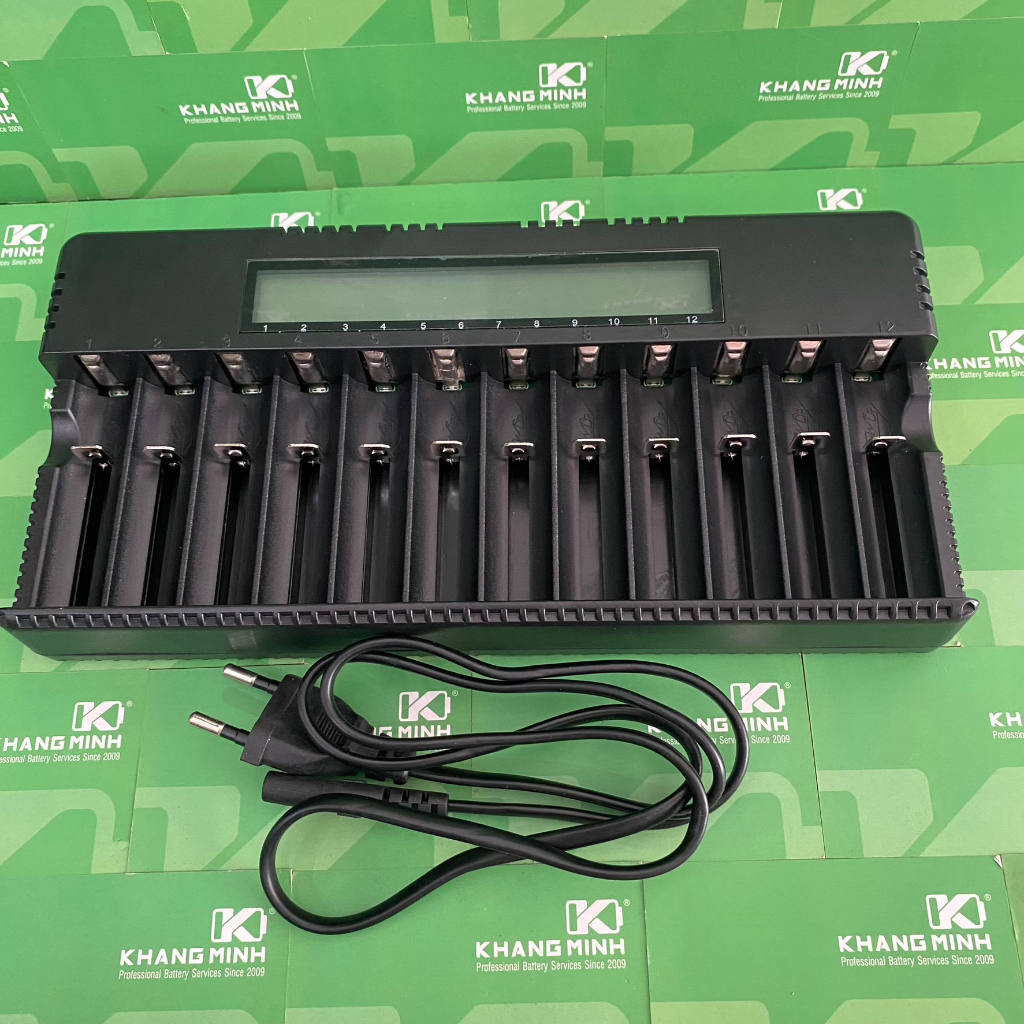 Sạc 4.2V - 6A, sạc khay 10 pin và 12 pin 18650 16340 14500