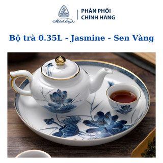 Bộ trà 0.35 L - Jasmine - Sen Vàng - Gốm sứ cao cấp Minh Long I