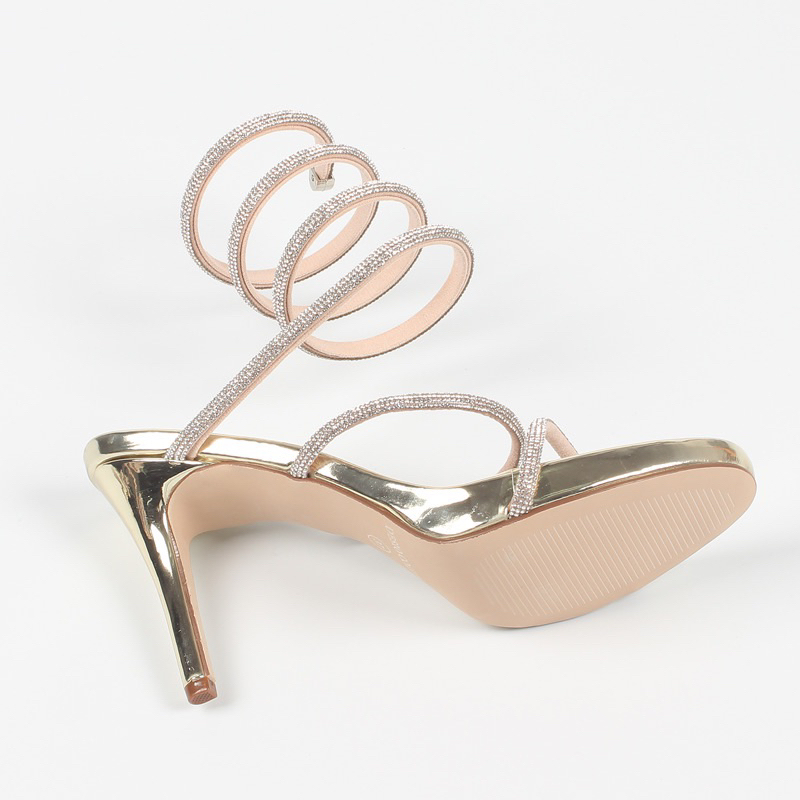 ORDER 🌺 Giày cao gót quai đá mảnh dây quấn 10cm - xuất Âu 36-41