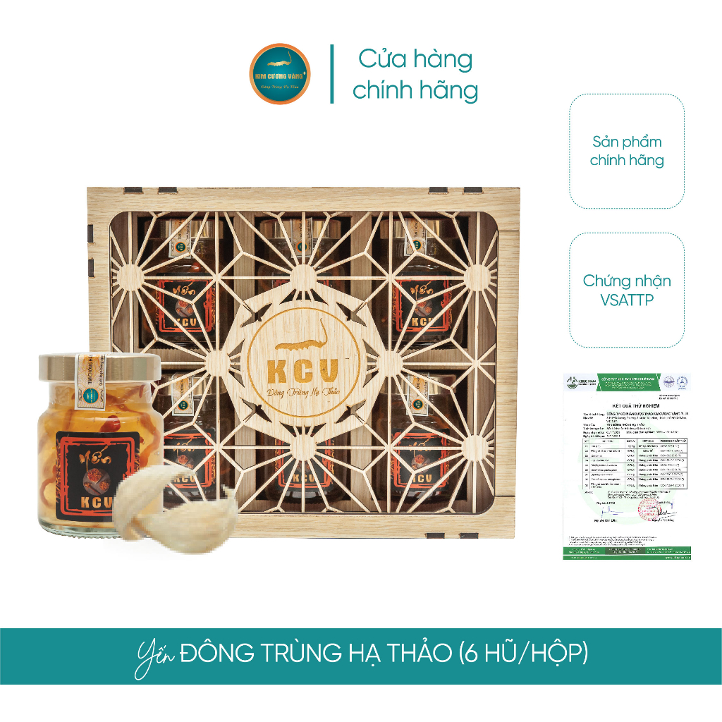 Yến Đông Trùng Hạ Thảo Kim Cương Vàng ( 70ml/hủ )