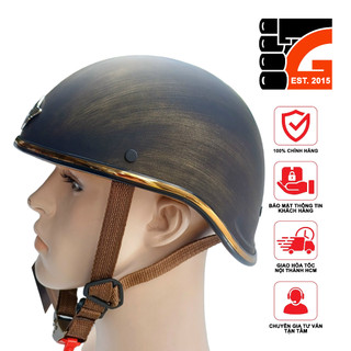 Mũ Bảo Hiểm 1/2 Đầu NAPOLI GANGSTER N120 - Màu đồng xước Free Size (55 -60CM) - BẢO HÀNH 12 THÁNG