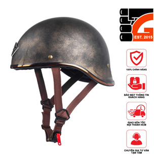 Mũ Bảo Hiểm 1/2 Đầu NAPOLI GANGSTER N120 - Màu Đồng Nhám 3D Free Size (55 -60CM) - BẢO HÀNH 12 THÁNG