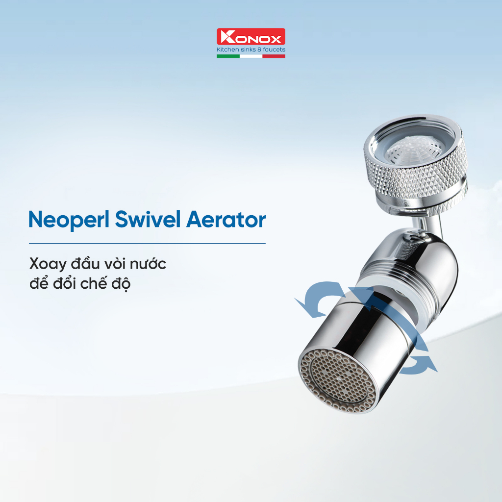Đầu nối vòi nước thông minh Neoperl Swivel Aerator - SA01
