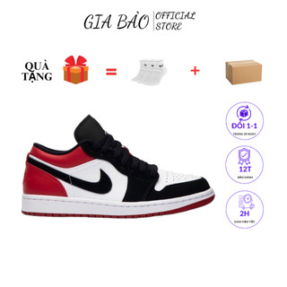 🎀 SIÊU HÓT 🎀 Giày Sneaker Jordan đỏ đen cổ thấp nam nữ cao cấp full box + bill