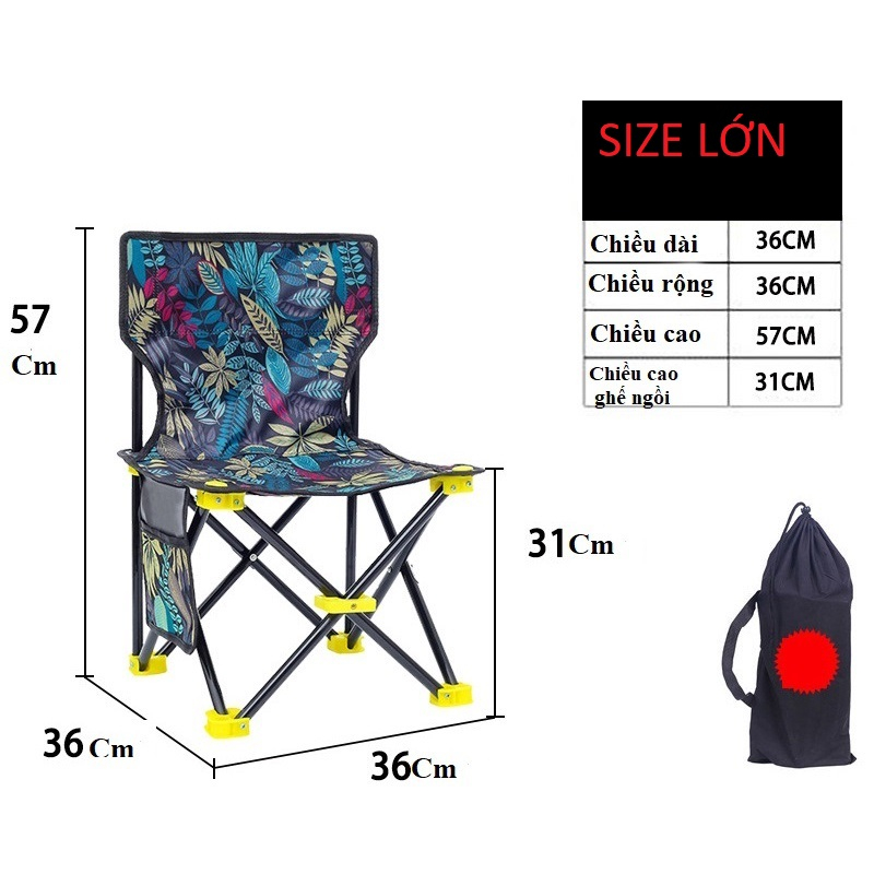Ghế Xếp, Ghế Câu Cá Hạ Bích gấp gọn mini bỏ túi dễ dàng mang đi du lịch , dã ngoại KK-7- Đ𝗢̂̀𝗖𝗔̂𝗨 𝟭𝟰𝟬 | BigBuy360 - bigbuy360.vn
